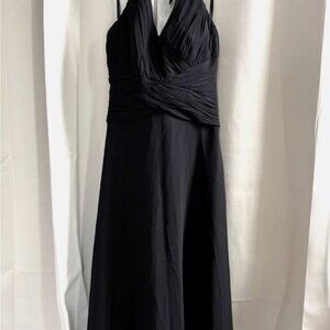 Jones New York 100% Silk Halter-Style Dress (Size 12, Black)
